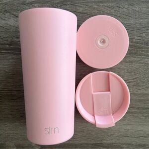 Simple Modern Pink Tumbler with Lid